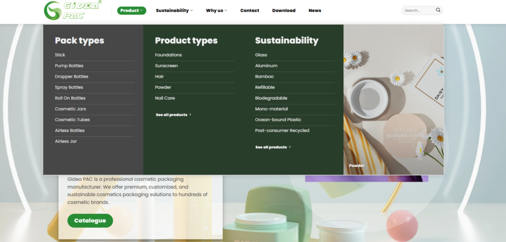 High-Impact WordPress Website for Cosmetic Brand-Homepage Design and Layout Strategy-Product Showcase: Organized and Visual