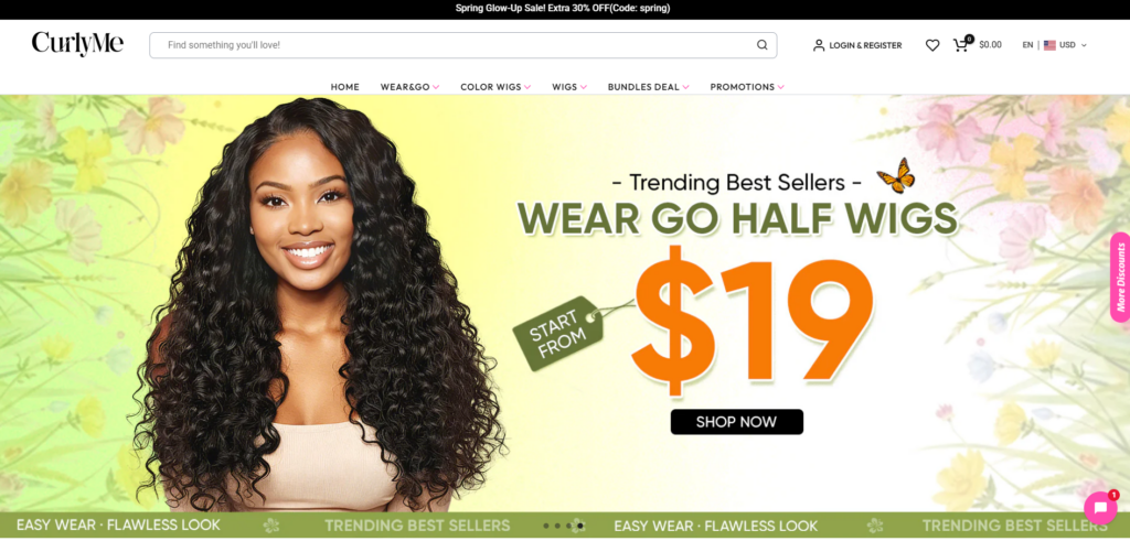 Designing a High-Converting Shopify Wig Store Experience-Homepage Design: Creating a Strong First Impression-Hero Section: Immediate Visual Engagement