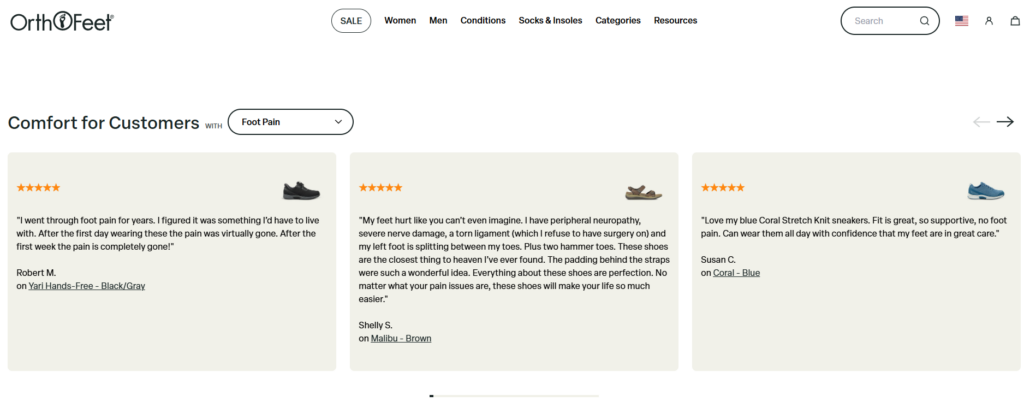 Designing a High-Converting Shopify Footwear Experience-Homepage Design Breakdown-Benefit-Focused Content Blocks