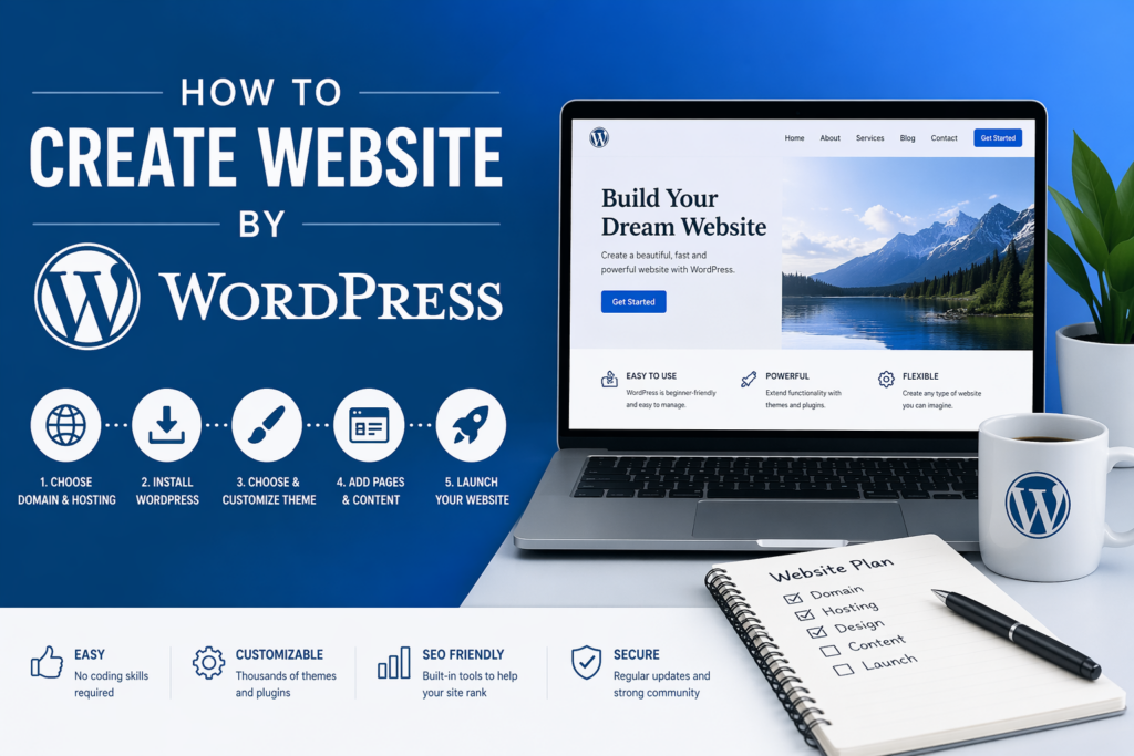 How to Create a Website by WordPress for Beginners