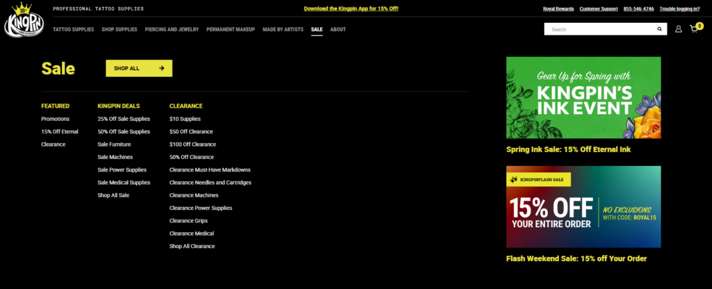 Tattoo Supply Website Design Strategy Using WordPress-Homepage Design Breakdown-Product Highlights