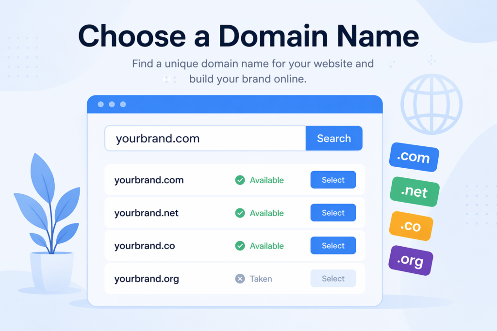 How to Build a WordPress Website Step by Step-Choose a Domain Name
