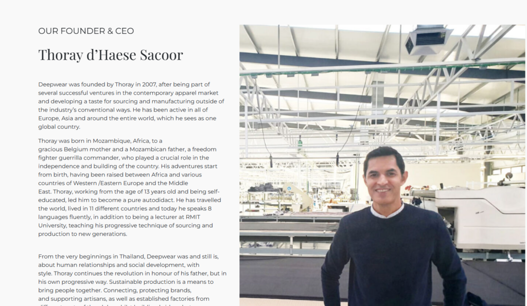 The Secret Shopify Design Formula Behind Apparel Success-Extending Design Across Internal Pages-About Page: Building Brand Credibility