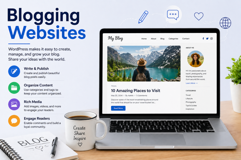 What Is WordPress Used For? Beginner Guide (2026)-Blogging Websites