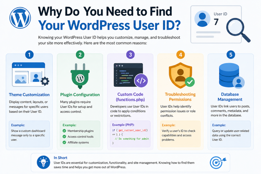 How Can I Find My WordPress User ID Number (2026 Guide)-Why Do You Need to Find Your WordPress User ID?