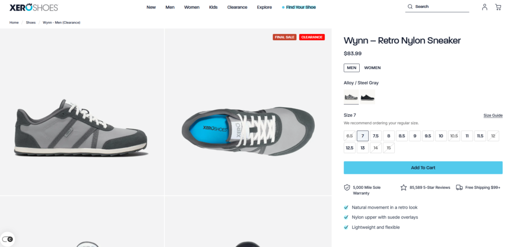 The Shocking Shopify Redesign That Made Xero Shoes Millions-Deep Dive: Beyond the Front Page-The Product Page: Sensory Translation