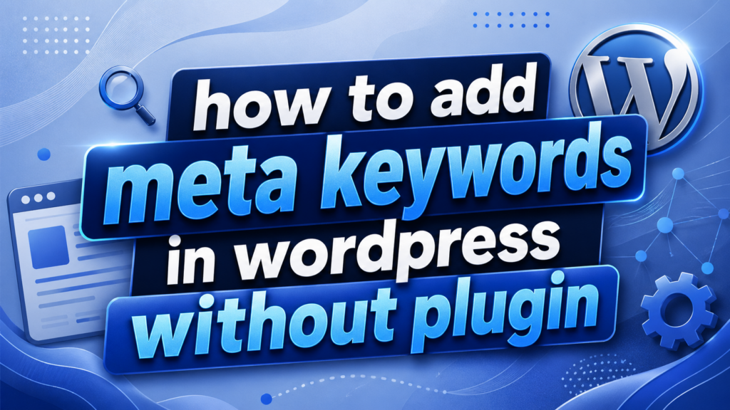How to Add Meta Keywords in WordPress Without Plugin