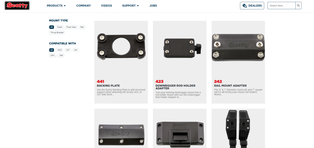 Building a High-Performance WordPress Website for Scotty-Category and Product Page Optimization-Category Pages