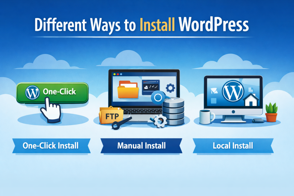 How to Install WordPress: A Beginner-Friendly Complete Guide-Different Ways to Install WordPress