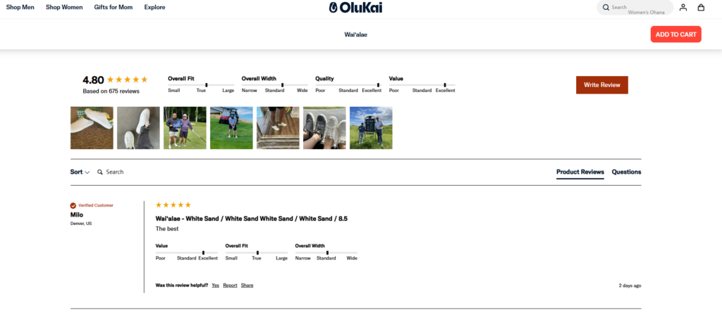 Designing a Premium Shopify Experience for OluKai-Product Page Design Approach-Trust and Credibility