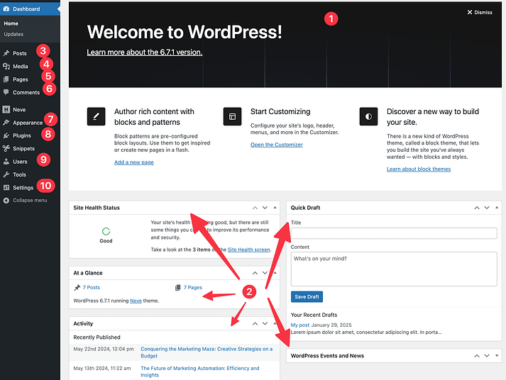 How Do I Create a Website With WordPress?-Install WordPress and Learn the Dashboard