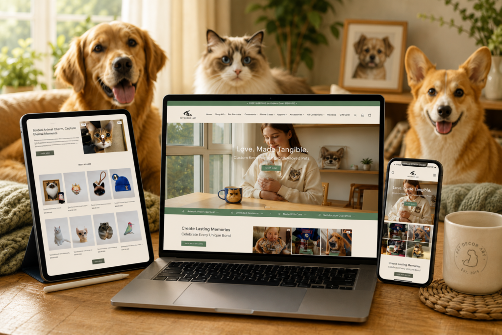This Shopify Website Makes Pet Gifts Feel Luxury
