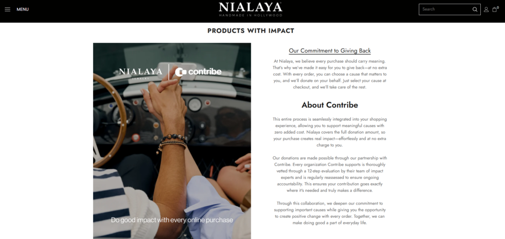 The Shopify Design Behind a Million-Dollar Jewelry Look-Brand Story Page Design
