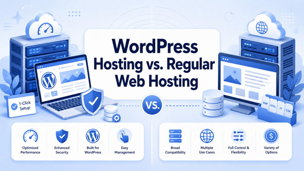 What Is WordPress Hosting? A Beginner’s Guide-WordPress Hosting vs. Regular Web Hosting