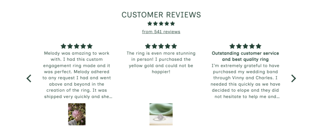 How This Jewelry Website Turns Browsers Into Buyers-Homepage Design Strategy-Social Proof and Reviews