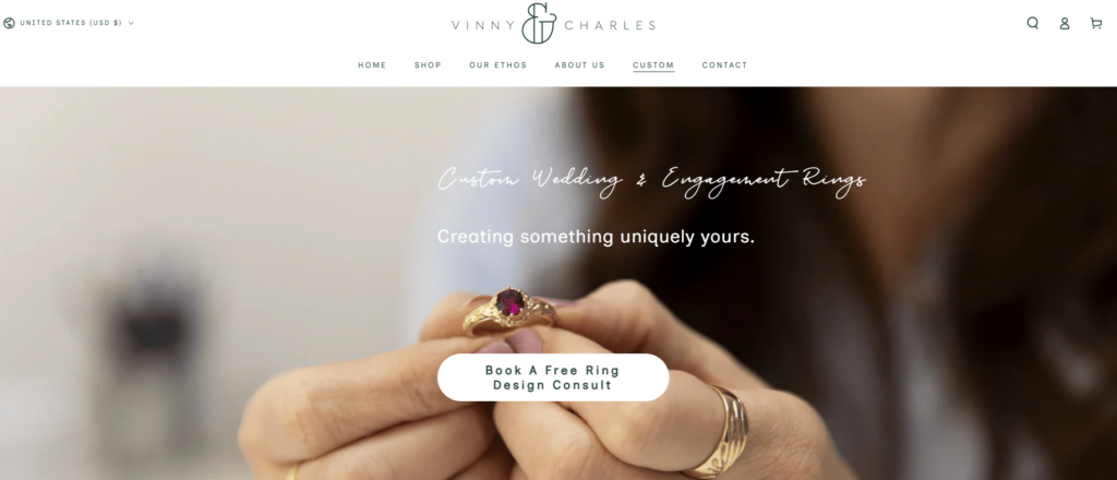 How This Jewelry Website Turns Browsers Into Buyers-Supporting Page Design-Custom Page