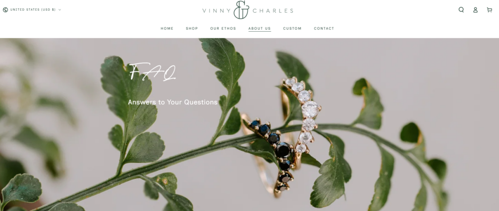 How This Jewelry Website Turns Browsers Into Buyers-Supporting Page Design-FAQ Page