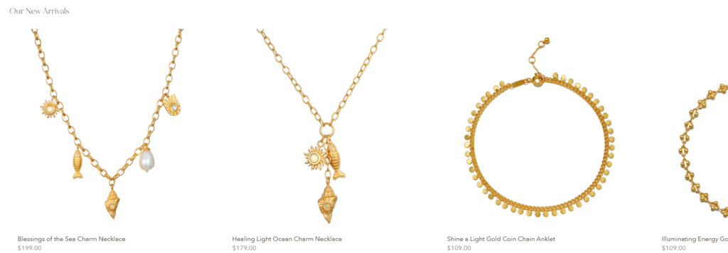 How We Designed a Meaningful Shopify Jewelry Experience-The Design Goals-Improve Homepage Flow-New Arrivals