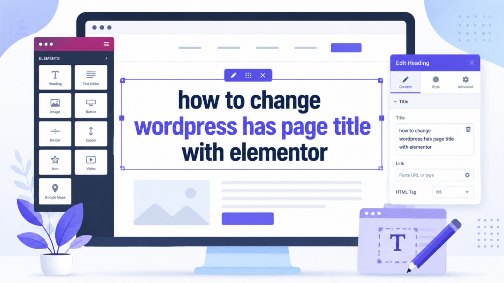 How to Change WordPress Has Page Titles With Elementor