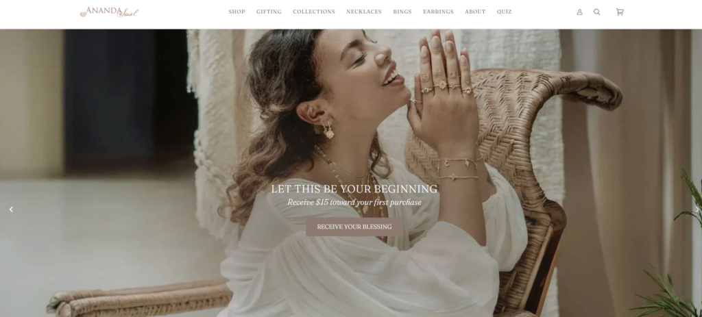 The Secret Behind This Stunning Shopify Jewelry Store-Homepage Design Direction-Hero Section: Soft Impact With Clear Intention