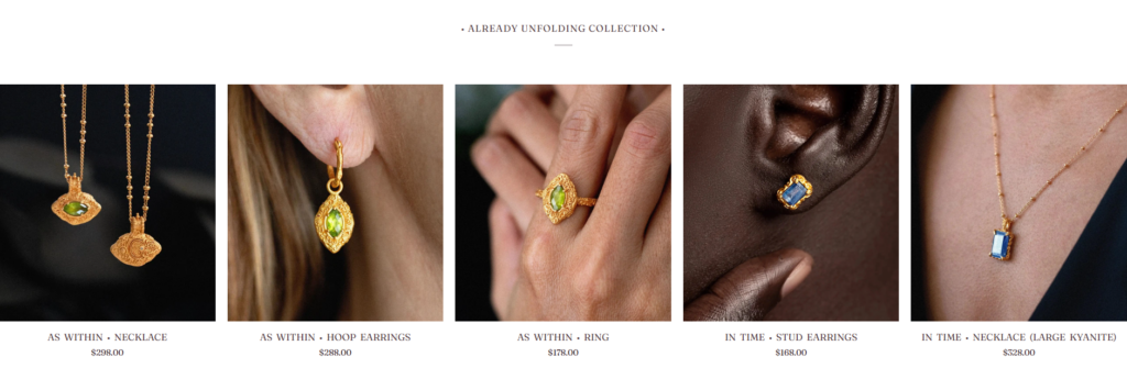 The Secret Behind This Stunning Shopify Jewelry Store-Homepage Design Direction-New Arrivals: Making Product Discovery Easy