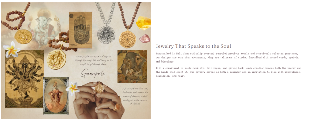 The Secret Behind This Stunning Shopify Jewelry Store-Homepage Design Direction-Ceremony and Craft: Adding Meaning to the Product
