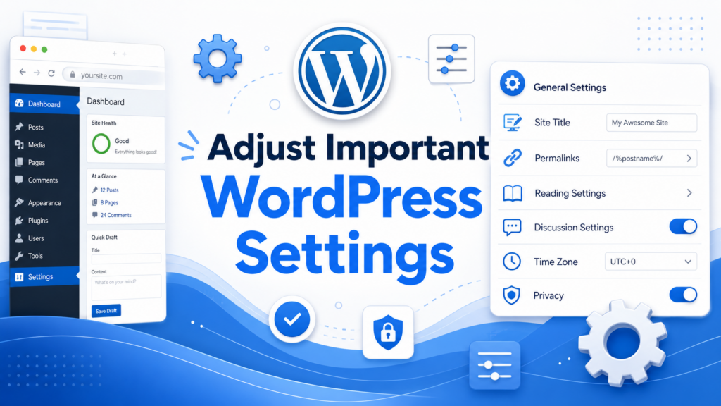 How to Create a Website With WordPress From Scratch-Adjust Important WordPress Settings