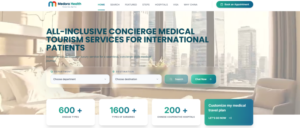A Medical Tourism Website Built to Win Trust-Homepage-First, Journey-Second-Hero Section