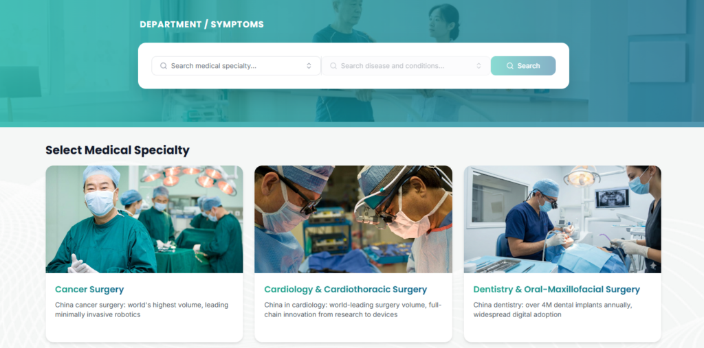 A Medical Tourism Website Built to Win Trust-Homepage-First, Journey-Second-Treatment Categories or Procedure Highlights