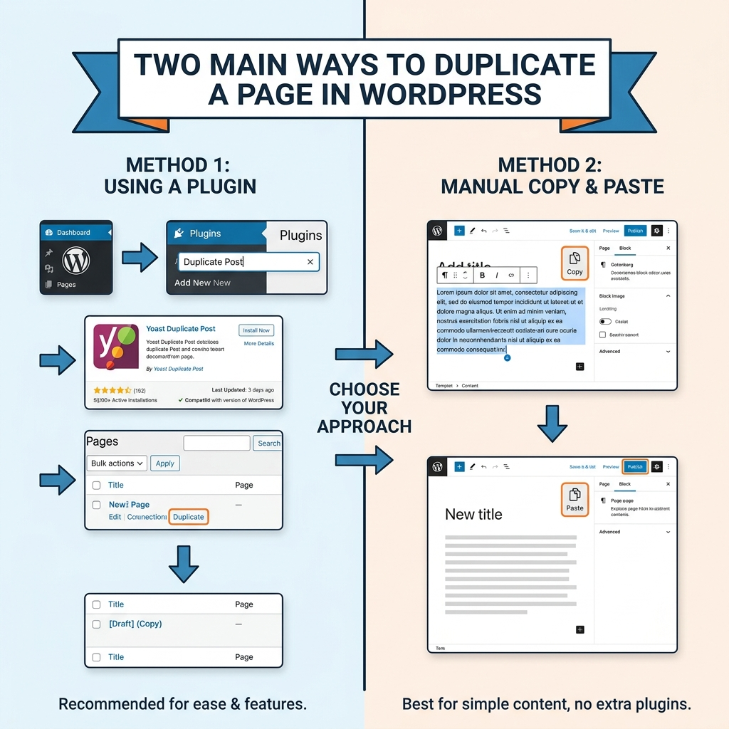 How to Duplicate Page WordPress: A Beginner-Friendly Guide-Two Main Ways to Duplicate a Page in WordPress