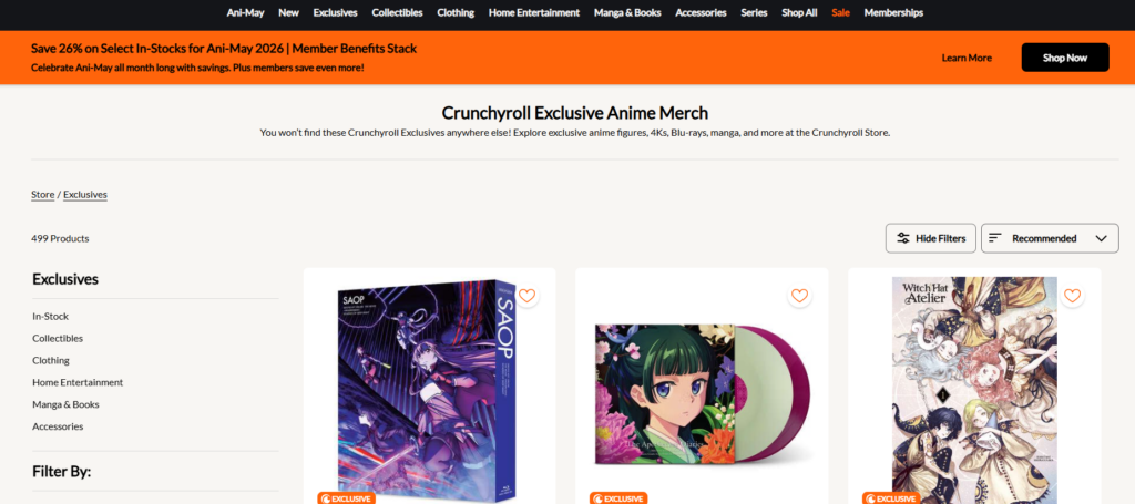 The Website Design Trick Anime Stores Should Copy-Product Listing Page Design
