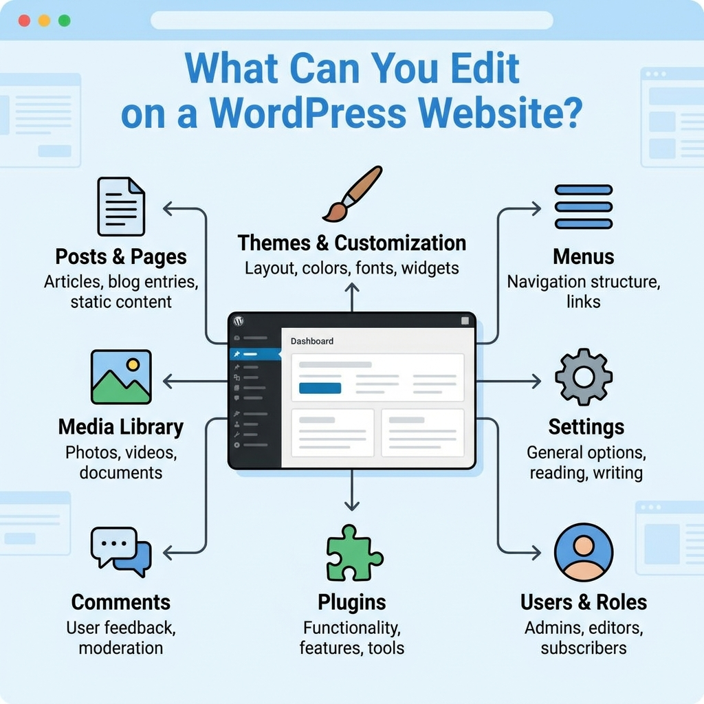 How to Edit WordPress Website Without Breaking Your Site-What Can You Edit on a WordPress Website?