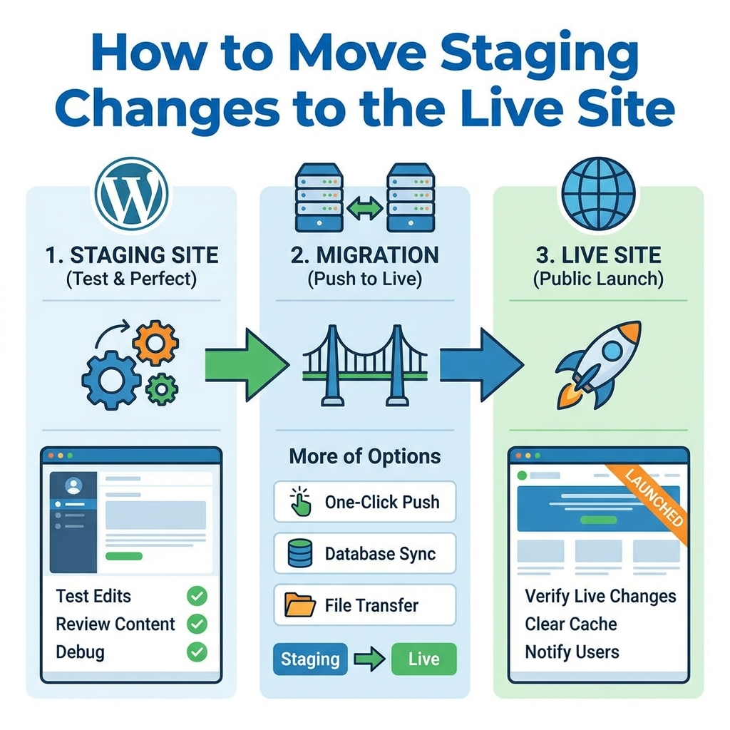 How to Edit WordPress Website Without Breaking Your Site-How to Move Staging Changes to the Live Site