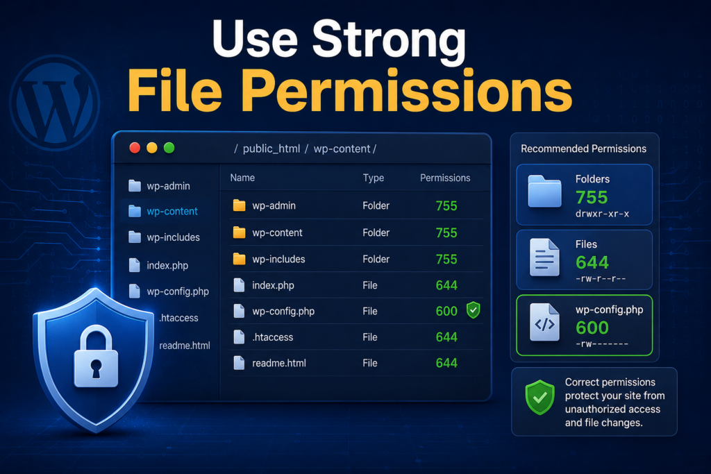 How to Protect WordPress Files From Hackers-Use Strong File Permissions