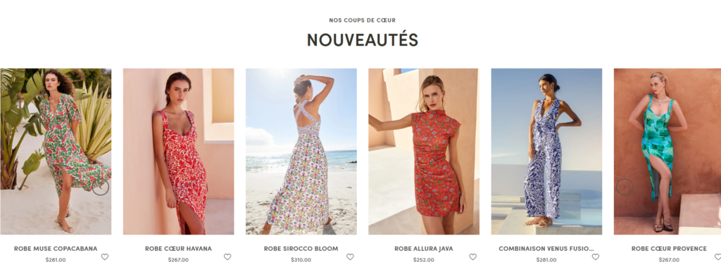 The Shopify Design Tricks Behind a Paris Fashion Brand-Homepage Design Strategy-Product Highlights