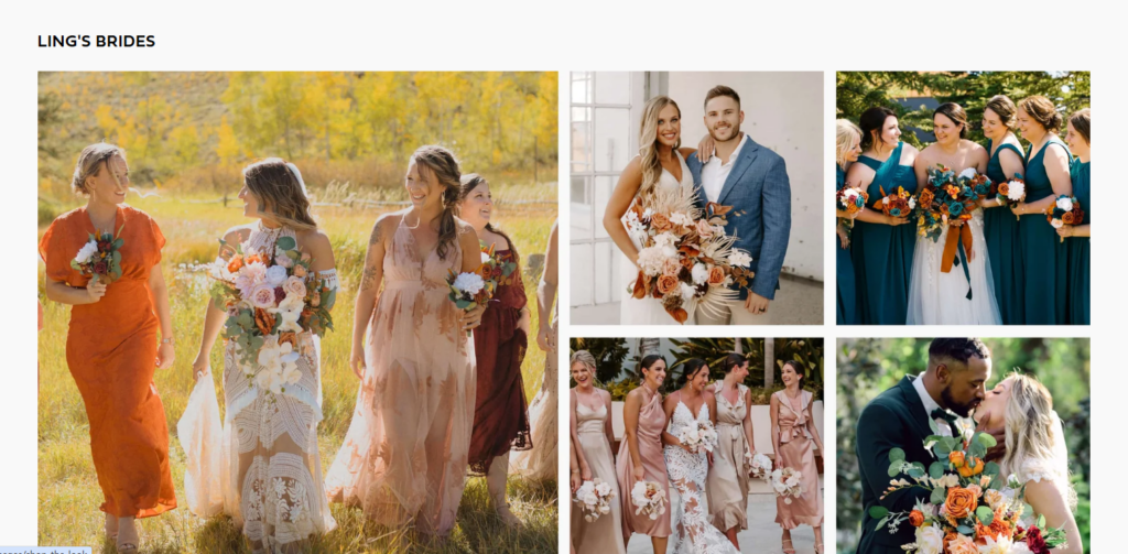 A Shopify Wedding Page Built to Capture Hearts-Supporting Page Sections-Ling’s Brides: Adding Social Proof and Real-Life Context