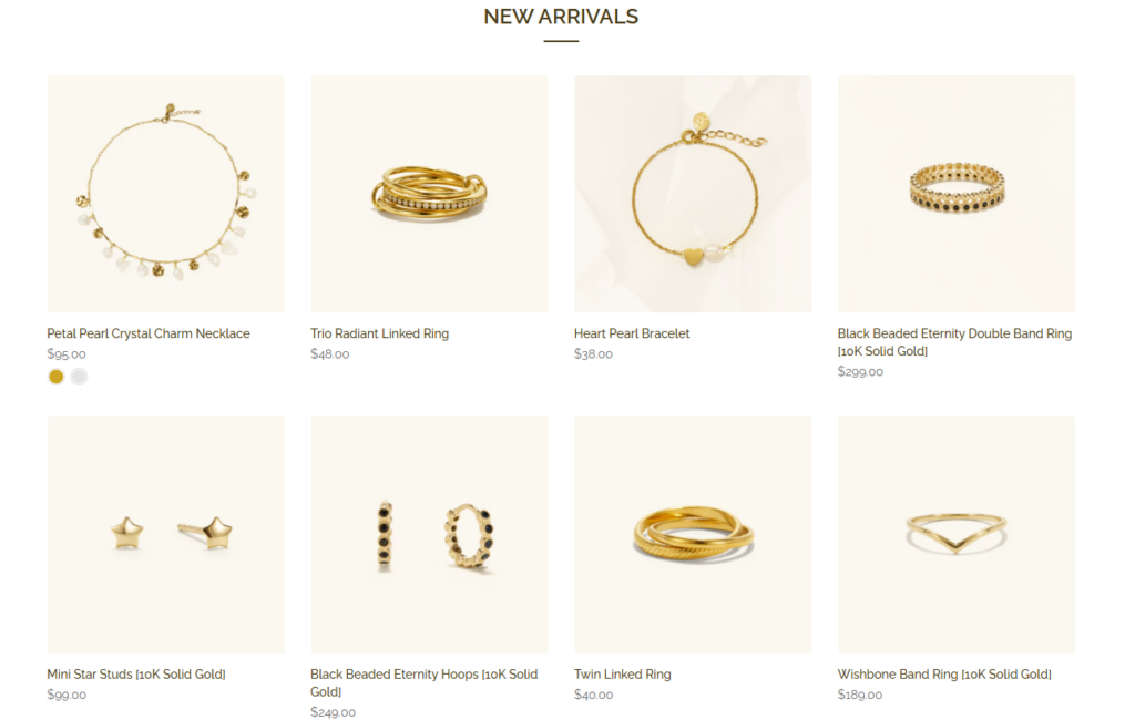 How This Shopify Jewelry Store Instantly Builds Trust-Our Design Approach-Product Sections With Clear Visual Rhythm