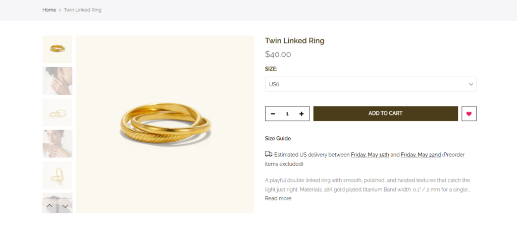 How This Shopify Jewelry Store Instantly Builds Trust-Page Design Beyond the Homepage-Product Detail Pages