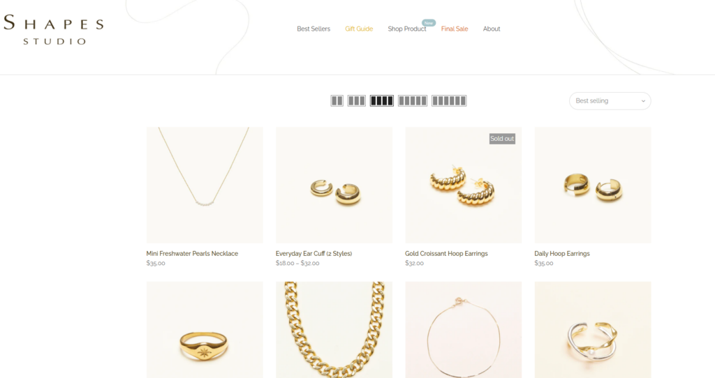 How This Shopify Jewelry Store Instantly Builds Trust-Page Design Beyond the Homepage-Gift Guide Page