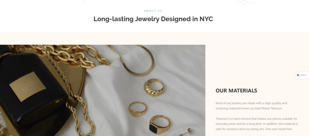 How This Shopify Jewelry Store Instantly Builds Trust-Page Design Beyond the Homepage-About Page