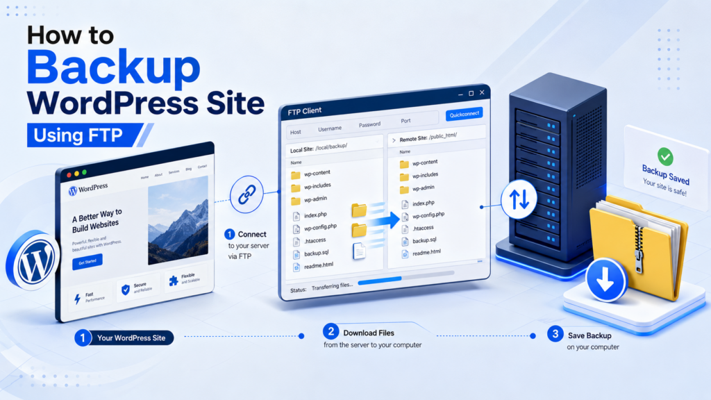 How to Backup a WordPress Site Without Stress-How to Backup WordPress Site Using FTP