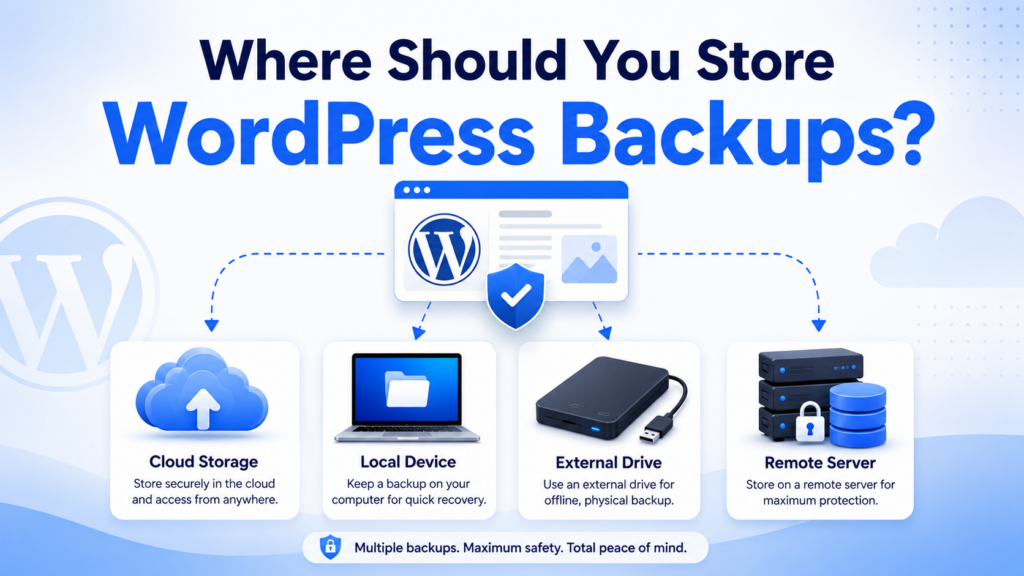 How to Backup a WordPress Site Without Stress-Where Should You Store WordPress Backups?
