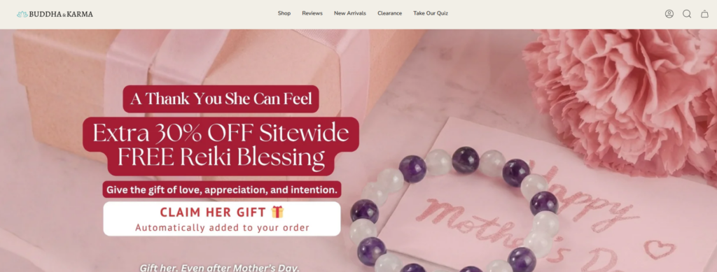 How This Shopify Store Turns Jewelry Into Belief-Homepage Design Strategy-Hero Section: Selling the Feeling First