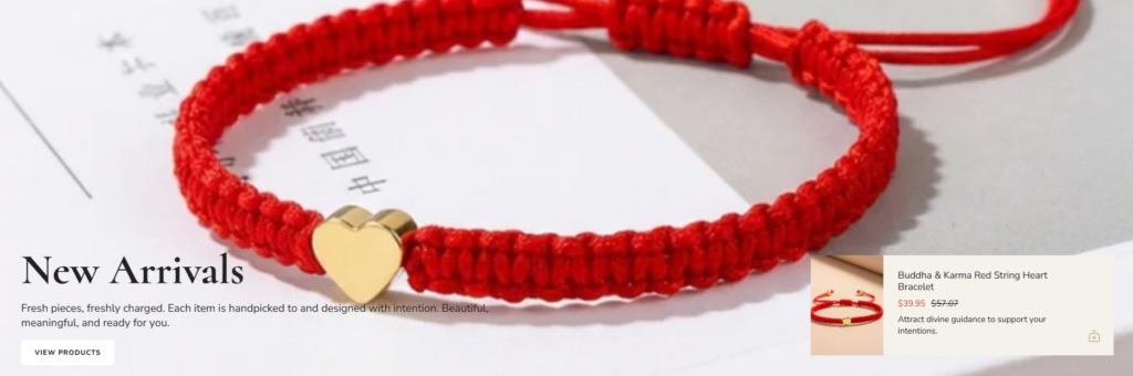 How This Shopify Store Turns Jewelry Into Belief-Homepage Design Strategy-New Arrivals: Keeping the Store Fresh