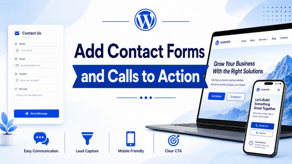 How to Create a WordPress Site the Smart Way-Add Contact Forms and Calls to Action