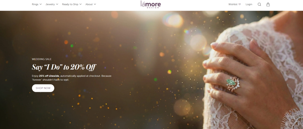 How This Shopify Store Makes Jewelry Irresistible-A Homepage-Led Experience-Hero section