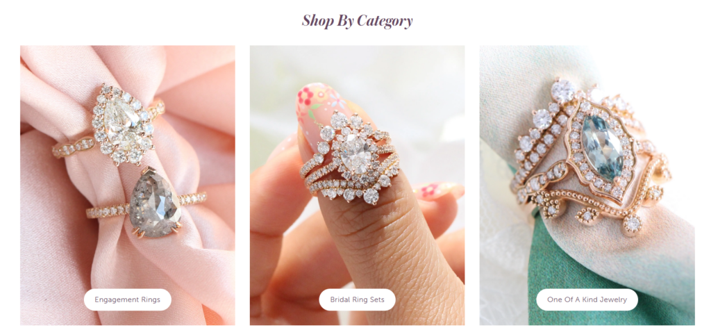 How This Shopify Store Makes Jewelry Irresistible-A Homepage-Led Experience-Shop by category