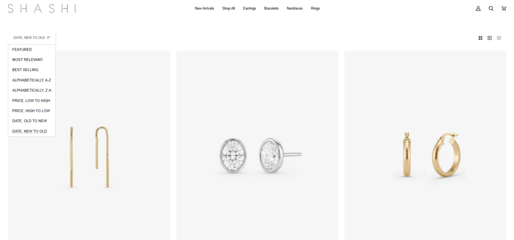 Designing a Luxury Jewelry Shopify Experience-Collection Page Design-Making Category Shopping Easy