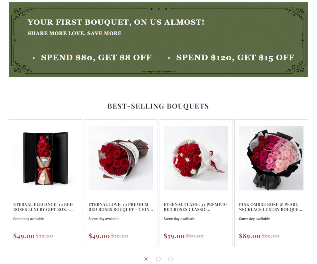 Inside a WordPress Flower Shop That Sells Emotion-Promotion and Best Sellers: Combining Urgency With Popular Choices