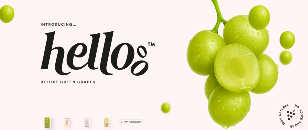 How This WordPress Grape Website Sells Freshness-Hero Section: Turning Grapes Into a Brand Icon